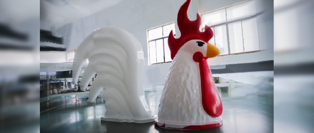 我司项目案例—大型异型公鸡造型制作